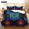 Hamsa Hand Duvet Cover Set Microfiber Golden Lucky Hand Of Fatima Bohemian Quilt Cover Black Gold Bedding Set Queen Room Decor