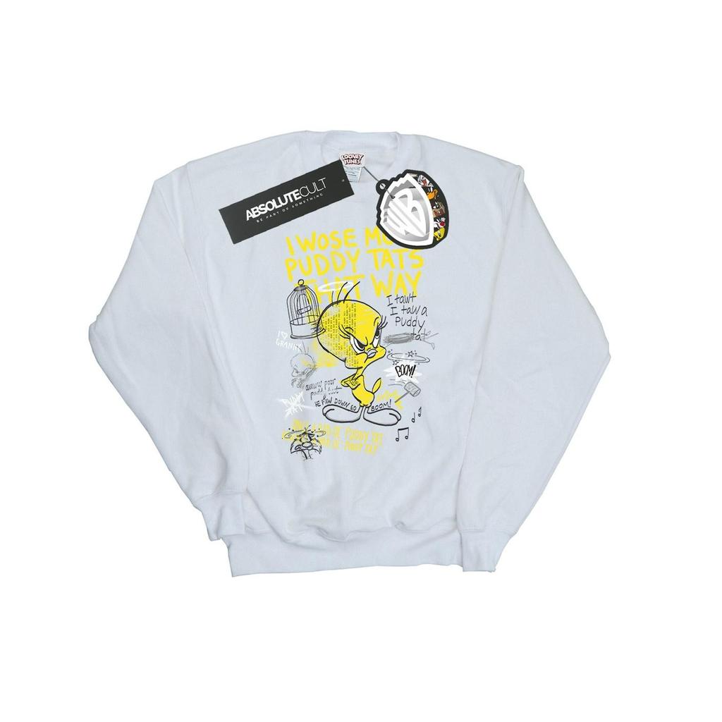 Looney Tunes Mens Tweety Pie More Puddy Tats Sweatshirt