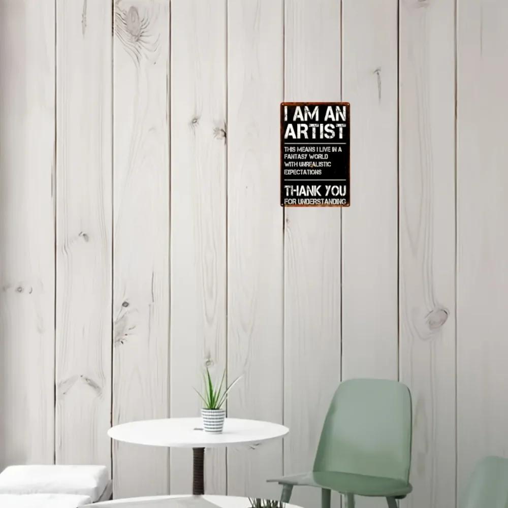 1 шт. Смешная металлическая жестяная вывеска «Фэнтези художника», винтажный юмористический декор для офиса и кафе, легко подвешиваемый настенный декор, декор комнаты, домашний декор