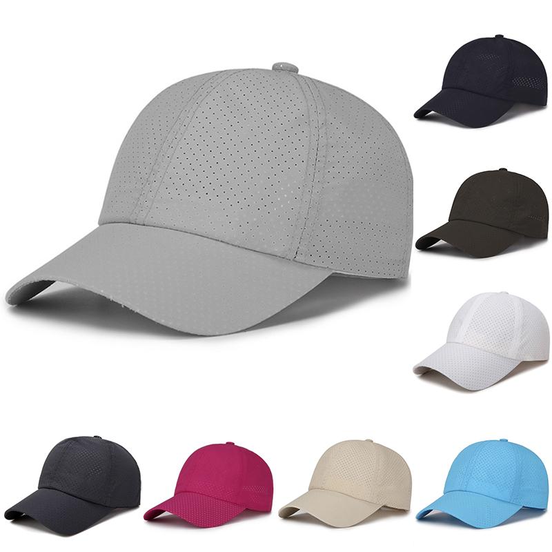 New Summer Men Women Snapback Quick Dry Mesh Baseball Cap Sun Hat Bone Breathable Hats Adjustable Outdoor Hat