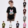 Children's Printed Round Neck Short-sleeved T-shirt Top
