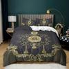 Комплект постельного белья из трех предметов с этническим узором и цифровой печатью