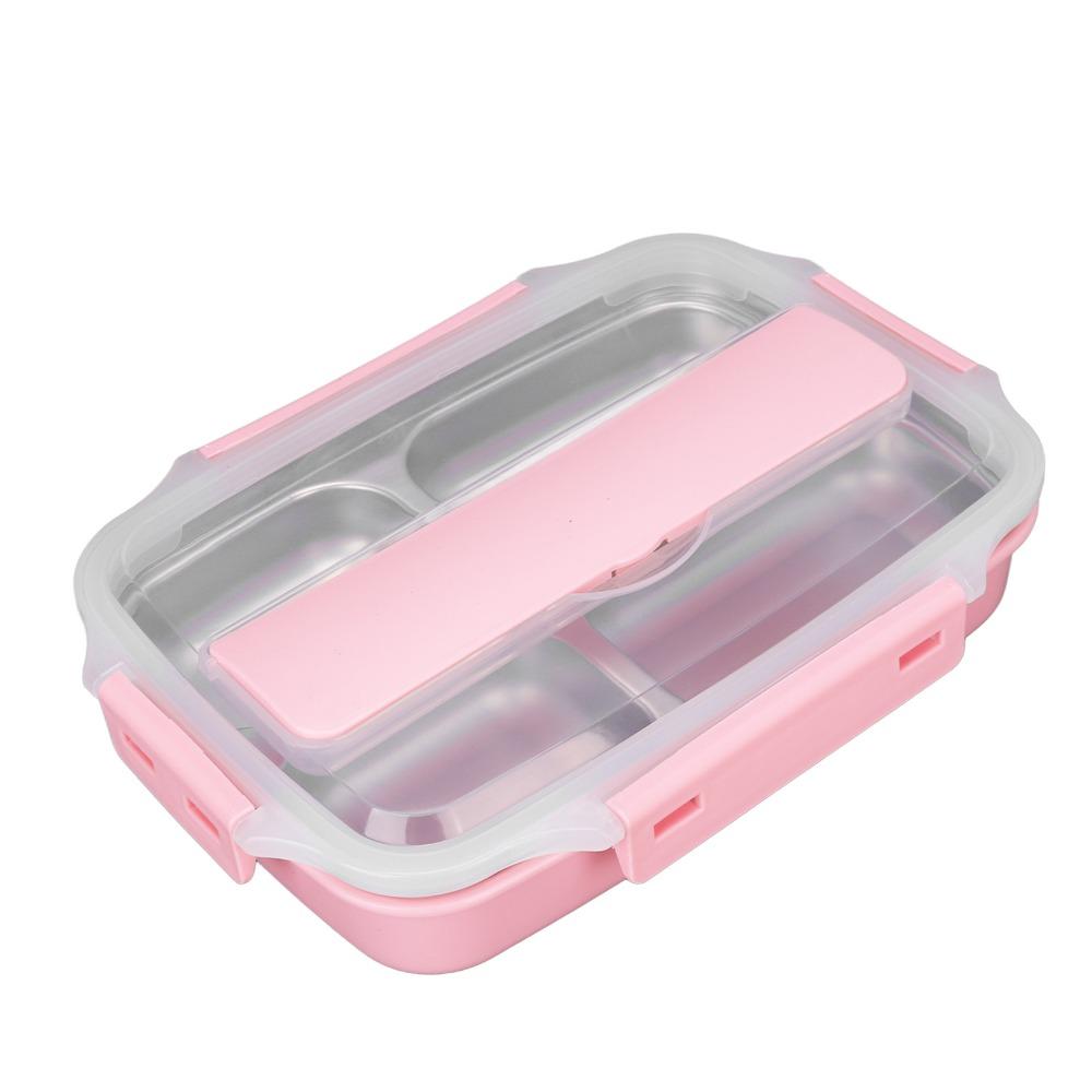 4 Compartment Leakproof Lunch Box 1.2L Bento Lunch Box Cute Food Storage Container For Travel
