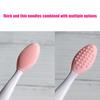 Щетка для носа, двухсторонняя, для удаления черных точек, силиконовая, красивая, носовая, с длинной ручкой, инструменты для очистки черных точек для дома