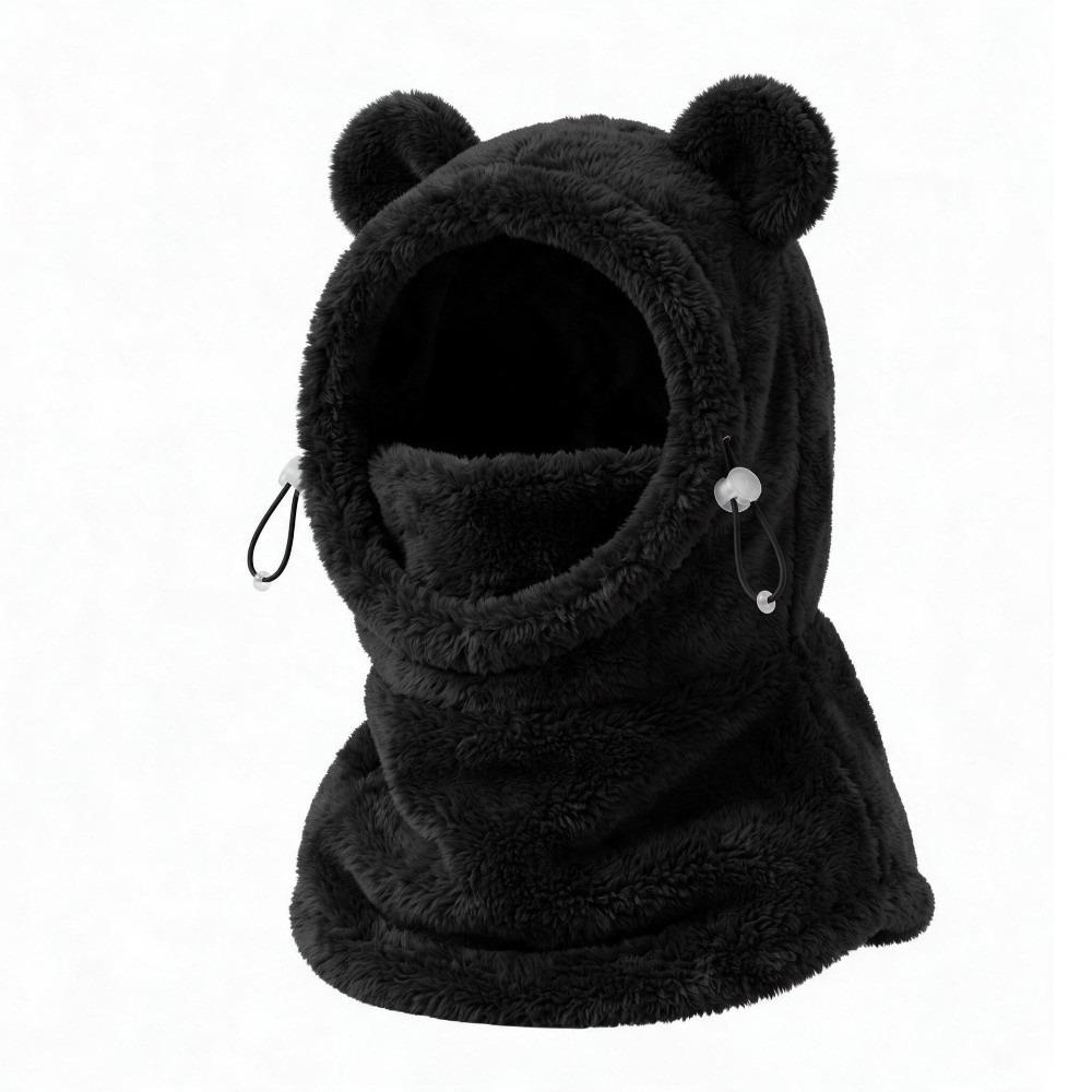 3 in 1 Design Winter Hat Scarf Mask Bear Ear Kids Ski Hood Kids Neck Warmer  Ski Cycling