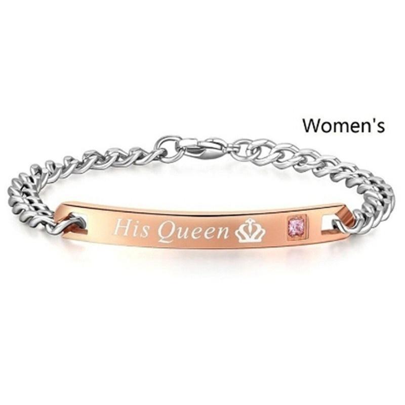 Парные титановые браслеты для влюблённых 2штуки