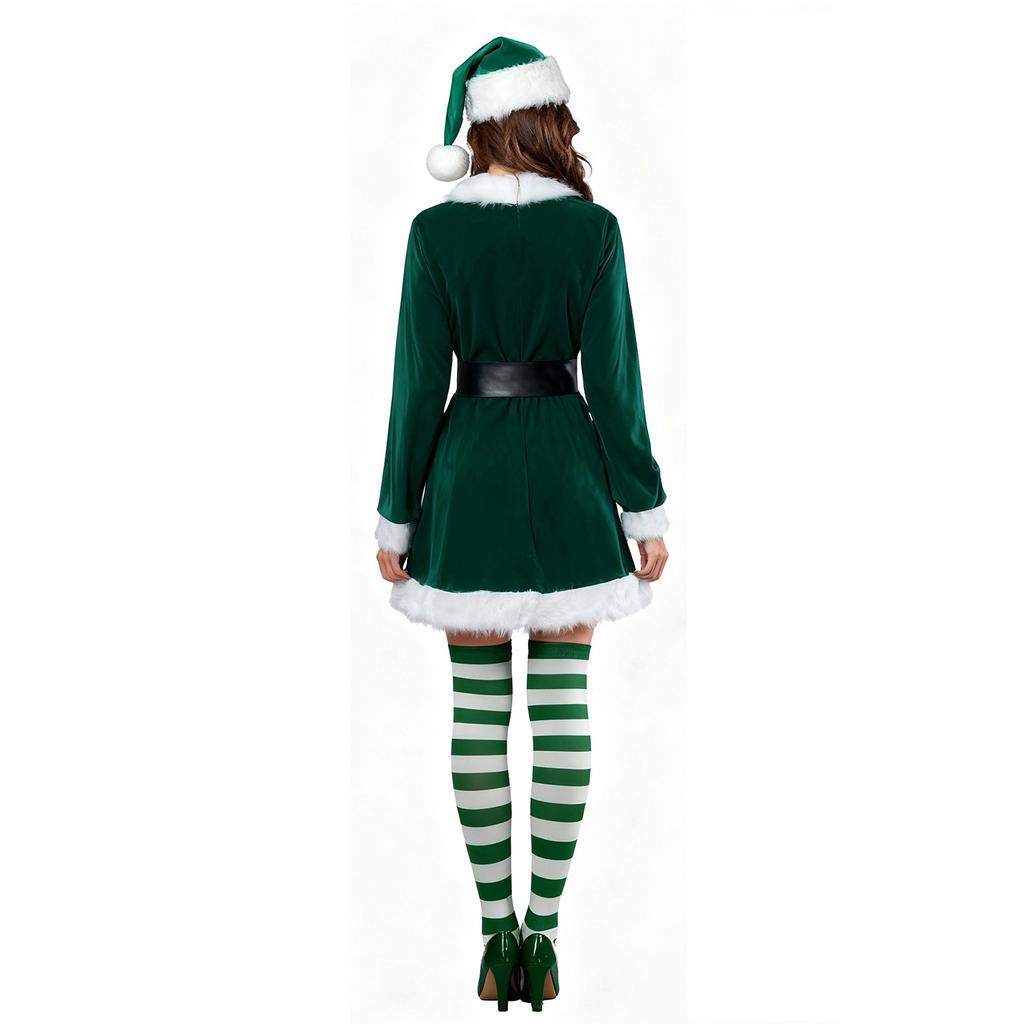 Женское бархатное вечернее платье с капюшоном для выступлений