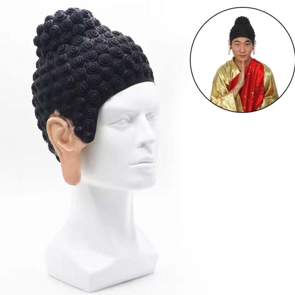 Unique Buddha Headgear Flexible Buddha Mask Swimming Caps Buddha Swimming Hat  Themed Events