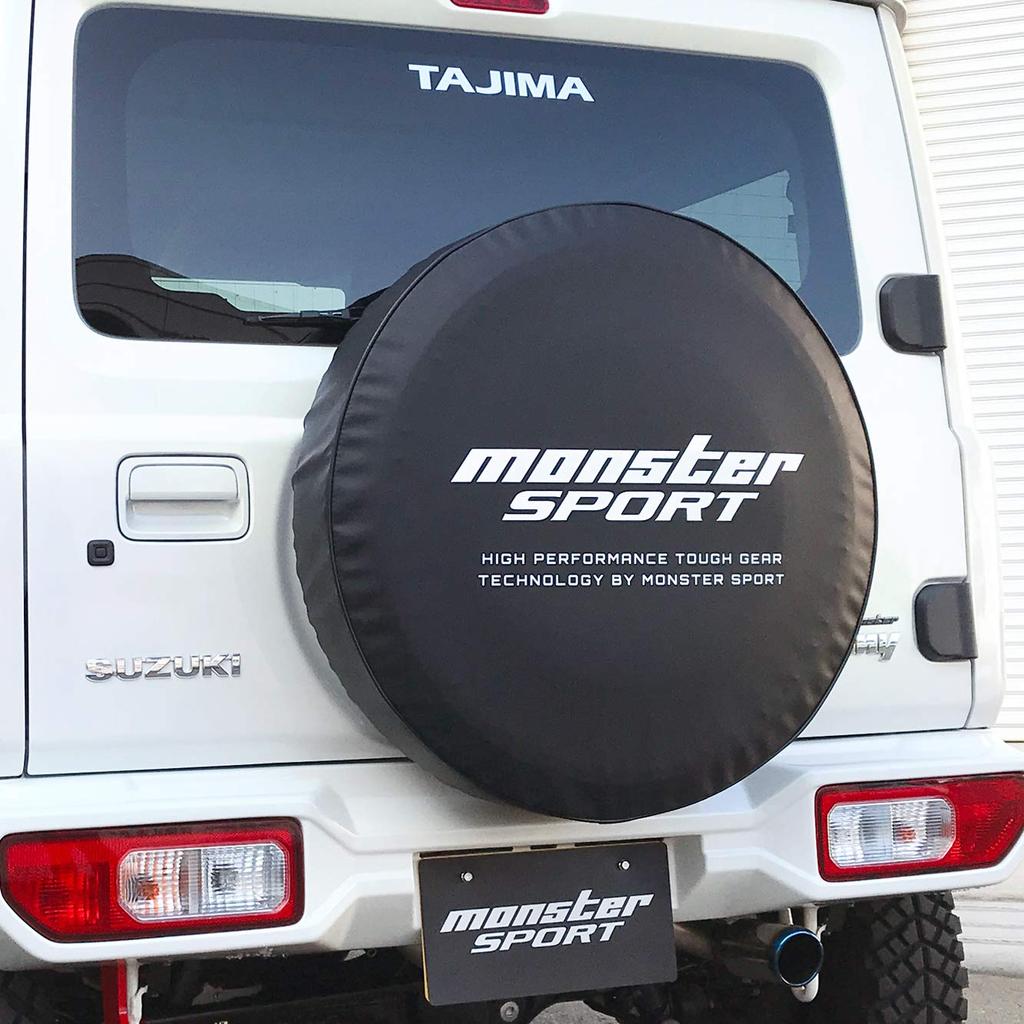 MONSTER SPORT Spare Tire Cover MS Logo Designed for Car Models Jimny Tire Cover for Spare Tire Waterproof Dustproof Deterioration Prevention Storage