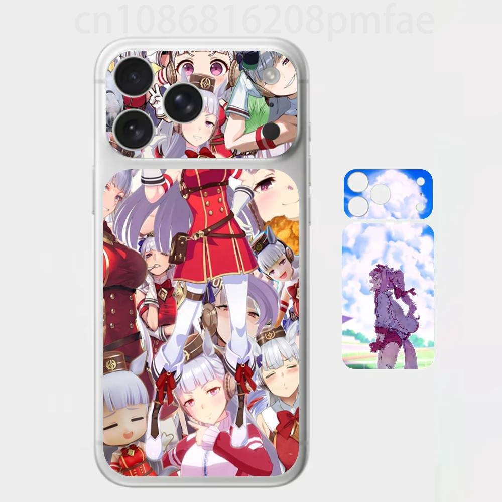 Премиальная наклейка-обертка U-Uma Musume Pretty Derby для iPhone 17 Pro/Max, Защитная декаль задней рамки и камеры (Не чехол)