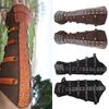 Cosplay Props Vintage PU Wide Bracers Tie Arm Armor Cuffs Adjustable Width Medieval Wristband Multiple Color Wristband