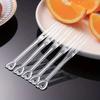 200Pcs Independent Packaging Disposable Fruit Skewers Plastic Cake Fork Fruit Toothpick  KTV