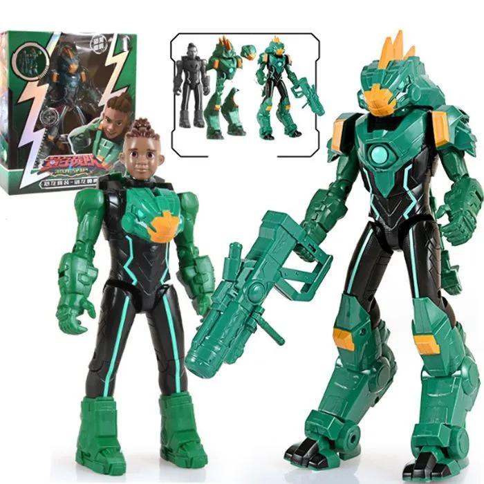 Dinoster. Large Figurine of the Hero Lucio In a Dino Suit 23 Cm.