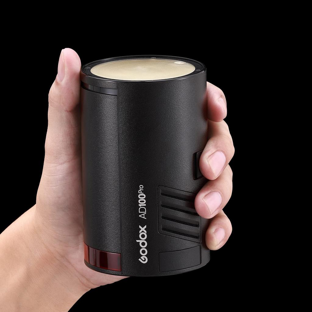 Godox Godox AD100Pro Pocket Flash with Color Filters and 100W Wireless X HSS 2600mAh 360 Full Round Flash [Authorized Dealer] Handle, TTL, Built-in