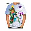 New Fashion Christmas Shirt 3d Printed Popular Unisex T Shirts Christmas Tree Snowman Cat Printed Short Sleeve