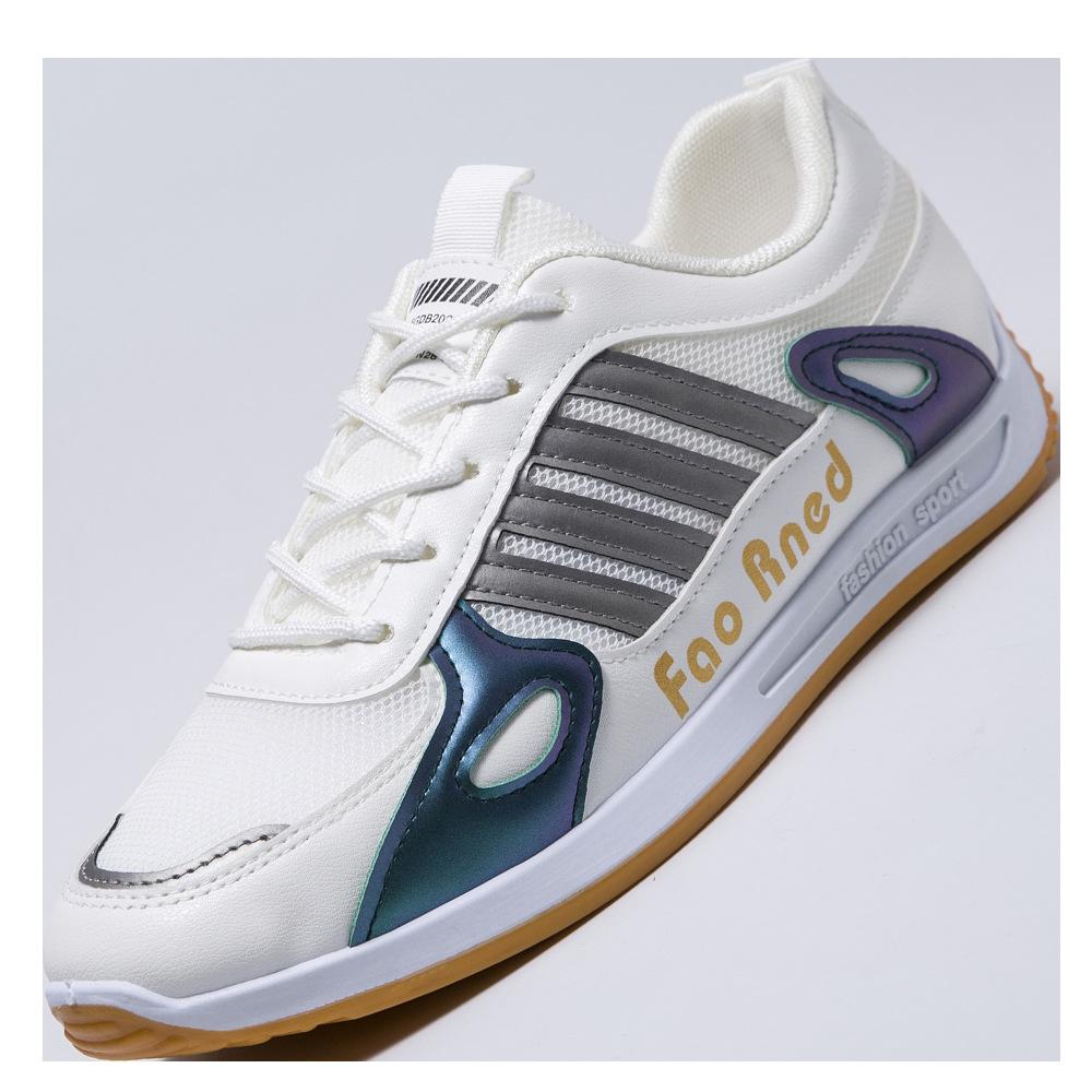 Men's shoes 24 years old autumn new leather mesh breathable fashion casual sports shoes wear-resistant men's running shoes