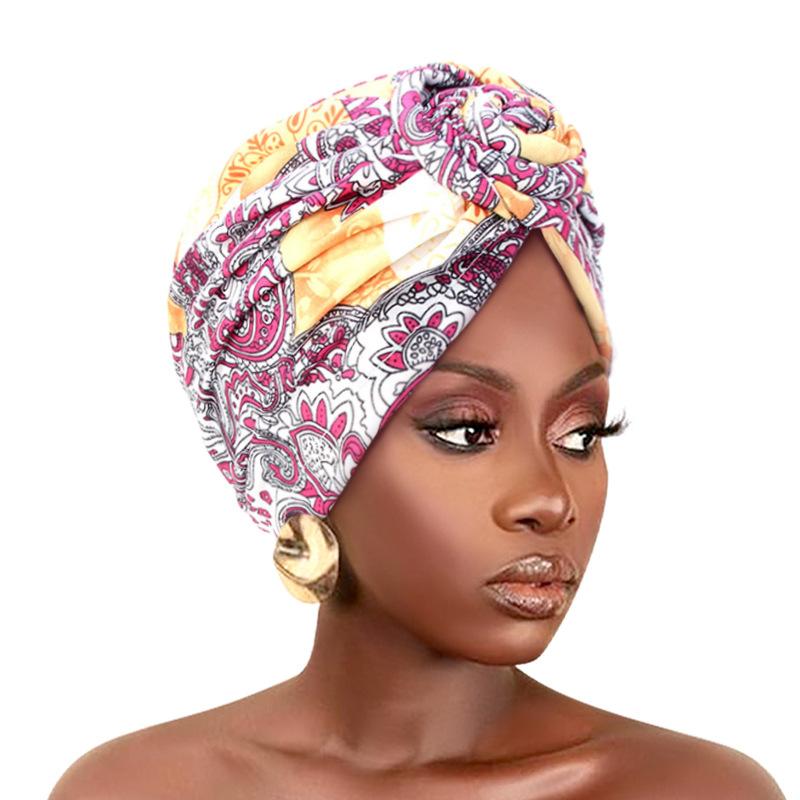 Европейская и американская этническая шапка-платок с цветком в виде диска ветра, эластичная индийская шапка с принтом, шапочка для химиотерапии Tjm-342B