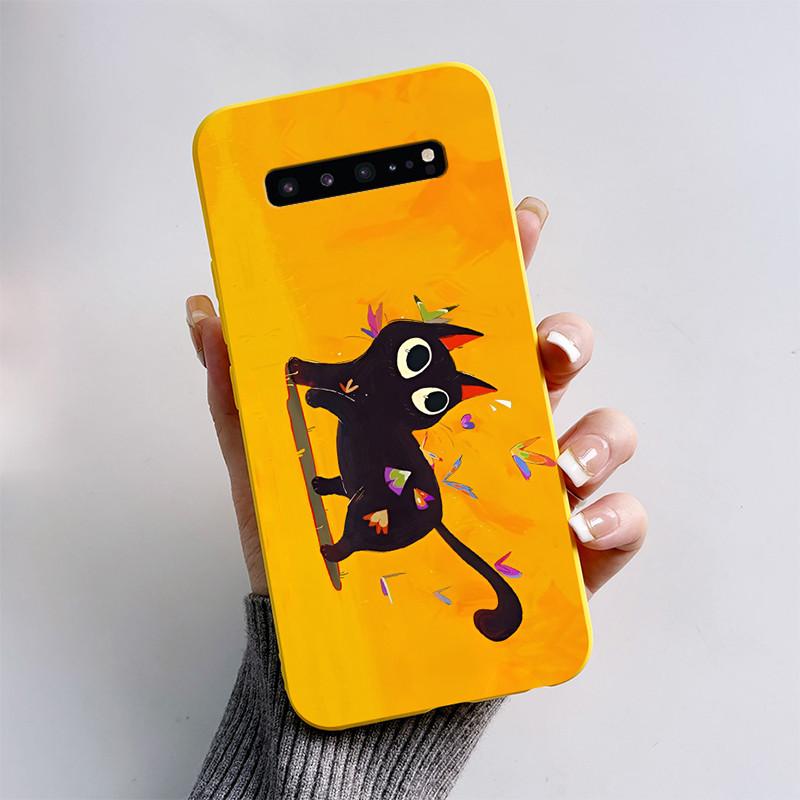 Для Samsung S10 5G Чехол Милый Мультяшный Мягкий Силикон Матовый Тонкий Защитный Чехол для Телефона Для Samsung Galaxy S10 5G G977N Чехол Coque