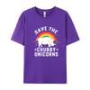 Save The Chubby Unicorns Rhino Rainbow TShirt Party Fitness Tight T Shirt Prevailing White Graphic Tee