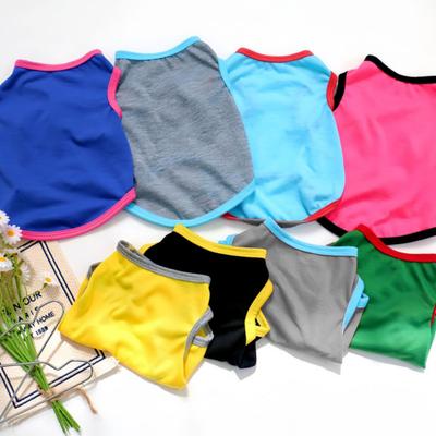 Жилет для питомца Защита от выпадения шерсти Защита от комаров Дышащая ткань Жилет для собаки Дизайн с цветными блоками Одежда для питомца