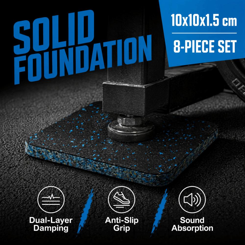 8pcs Two-Layer Composite Exercise Equipment Mats Anti-Slip Anti Vibration Pads  Laundry Room