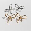 Creative Design Metal Hollow Three-Dimensional Bow Stud Earrings Temperament Versatile Earrings 677