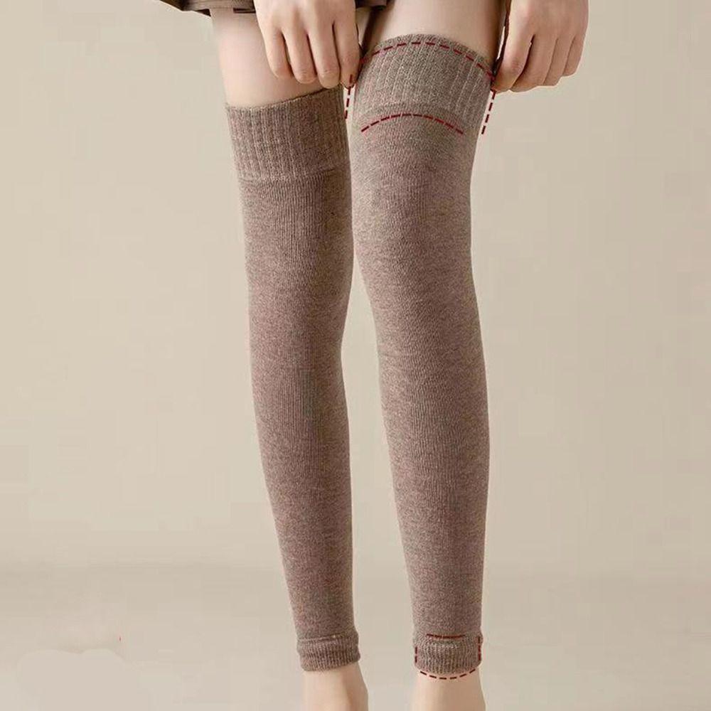 Long Socks Knitted Foot Cover Keep Warm Over Knee Socks Sweet Women Leg Warmers Winter