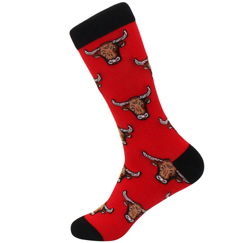 Яркие мужские зимние носки гребенной хлопок мягкие теплые смешные счастливые мужские женские длинные носки Calcetines de hombre деловые