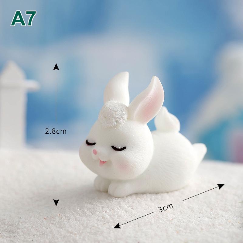 Cute Rabbit Carrots House Figurines Garden Home Decoration Micro Landscaping CDN