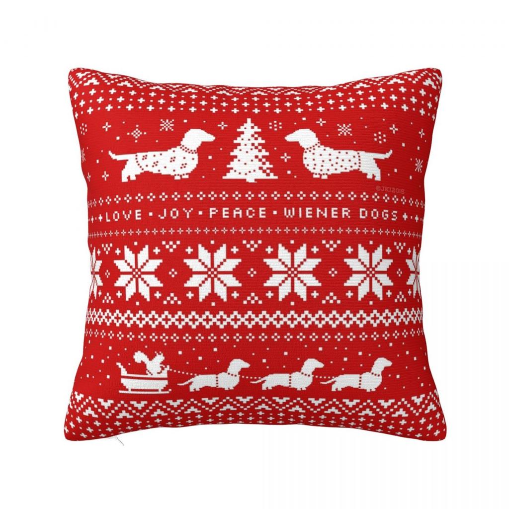 Sighthound Pet Dachshund Animal Hip Hop Cute Square Pillow Cases Dog Lover Cushion Cover Vintage Decorative Pillowcase for Home