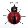 1PC Garden Sculpture Wall Metal Ladybug, Courtyard Hanging Decoration Ladybug Wall Decoration, Iron Ladybug Ornament
