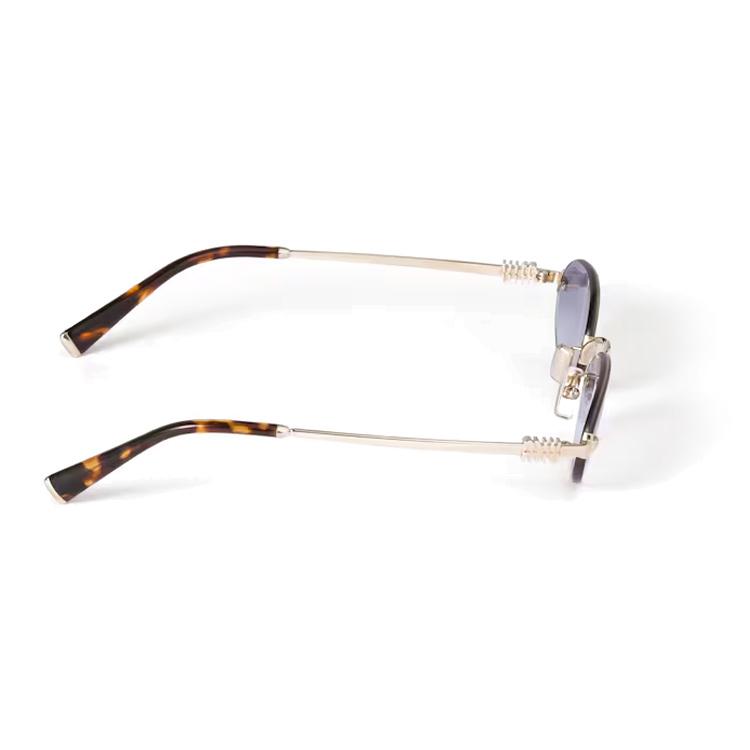 Miu Miu Solid Color Oval Sunglasses Unisex sunglasses Gold SMUA54_EZVN_FE80O_C_051