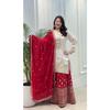 Launching New  Đěsigner Party Wear Look Pur Chinon Silk Top Plazzo & Dupatta Set