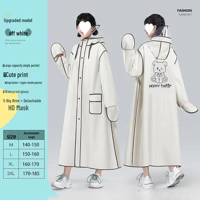 Полный водонепроницаемый пончо для взрослых - Унисекс дождевик для езды на электромобиле или велосипеде