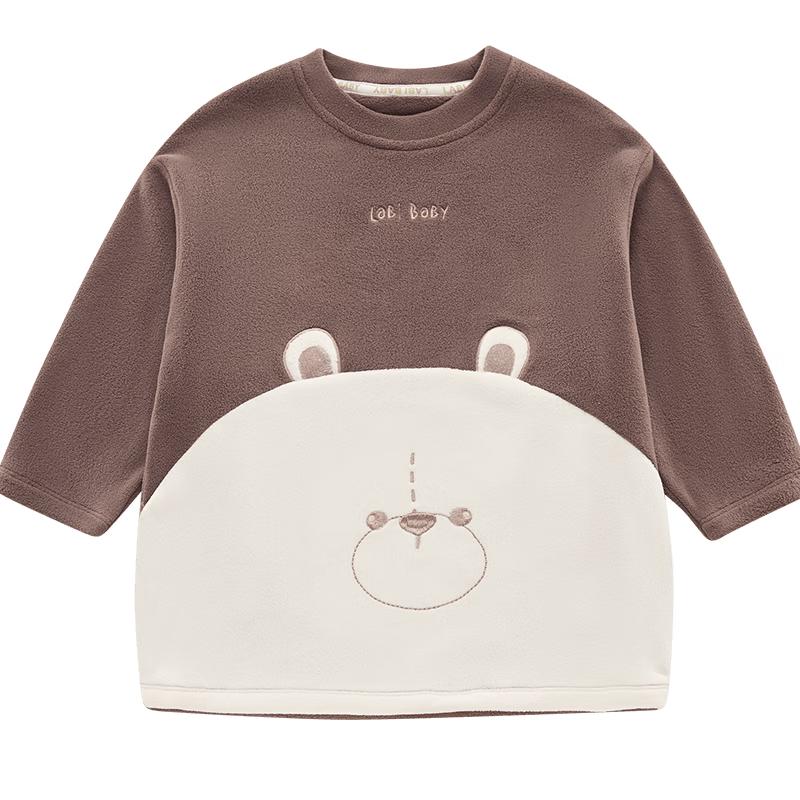Двусторонняя флисовая футболка с длинным рукавом и круглым вырезом Labi Kids