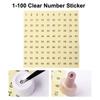 3 листа 1-100 прозрачная наклейка с номером для маркировки гель-лака по цвету, лака, нумерация, цифровая наклейка, инструмент для маникюра