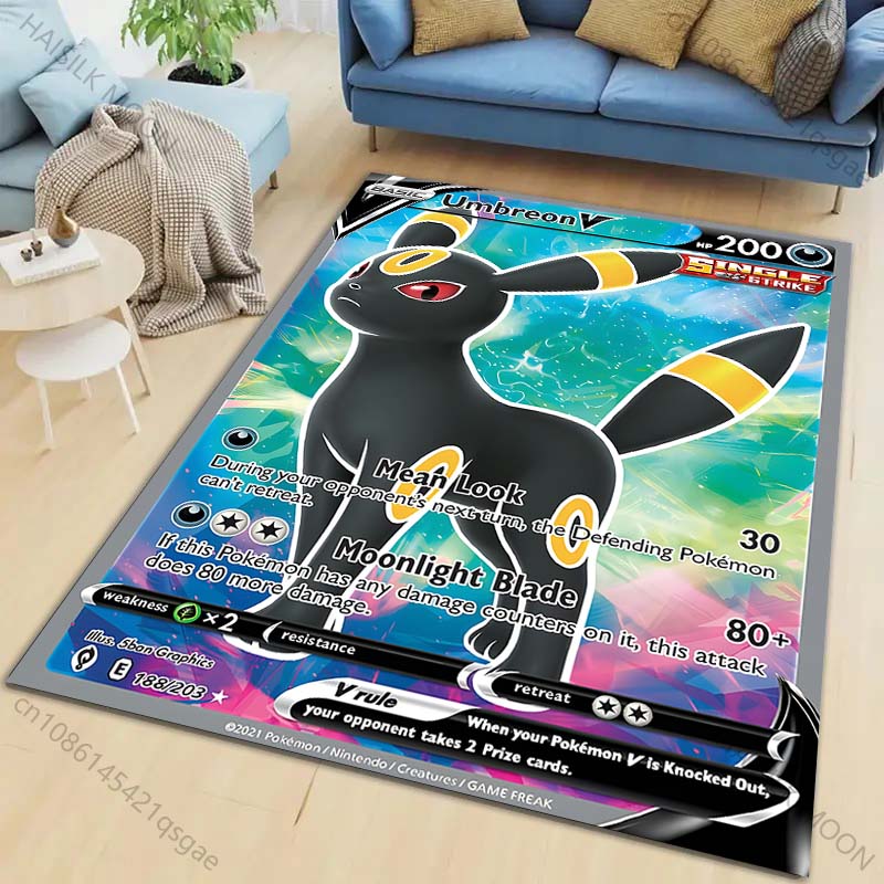 Ковер с принтом Pokémon Пикачу Чаризард Сквиртл для гостиной, спальни, декора дивана, домашний коврик, нескользящий коврик, коврики для игр