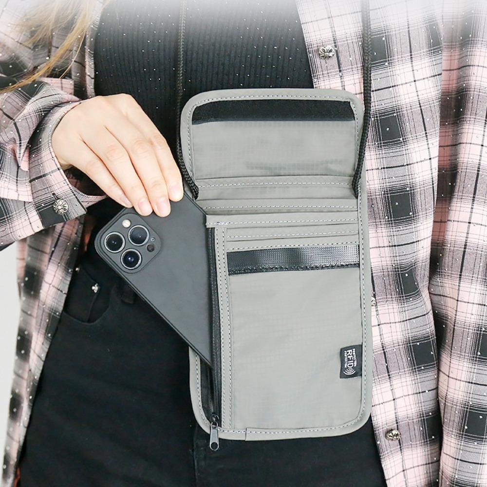 Нашейный кошелек для документов и кредитных карт с защитой от кражи, RFID-кошелек для паспорта, защищающий конфиденциальность