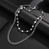 Zinc Zinc Zinc Alloy Pearl Waist Chain Tassel Pants Chain Goth Tassel Jeans Chain  Female