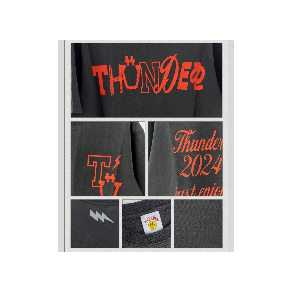 Футболка ATEEZ THUNDER POP-UP 2024 года в пигментном исполнении