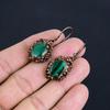 Серьги из малахита, Медные электроформованные украшения, Подарок для женщин, Серьги ручной работы, Украшения из драгоценных камней