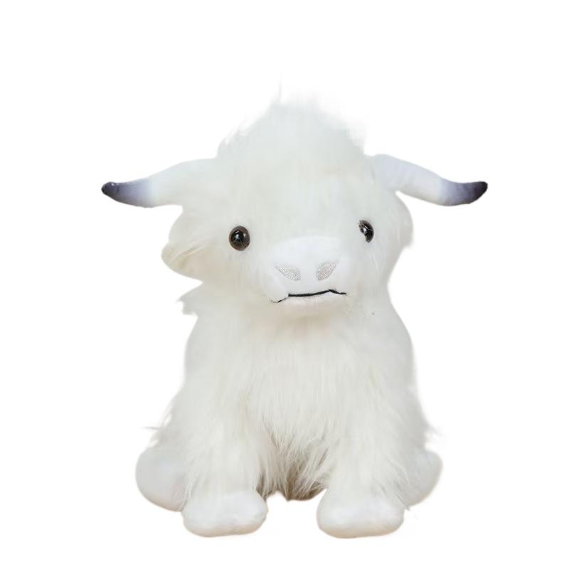 Simulation Highland Cow Plush Animal Doll Soft Stuffed Highland Cow Plush Toy Kawaii Kids Baby Gift Toy Home Room Decor