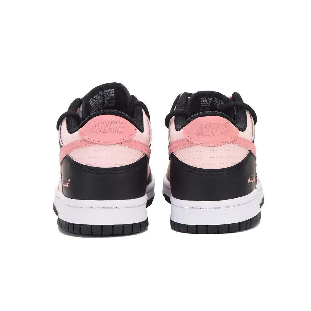 Nike Кроссовки Dunk Low top Skateboard Shoes GS Черно-розовые CW1590-100(Команда59-)
