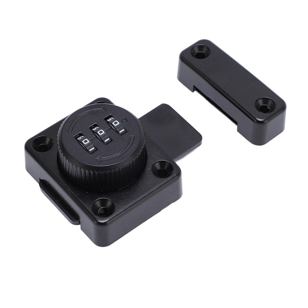 Cabinet Mechanical Combination Lock Aluminum Alloy Enhanced Security Left Right Universal Black