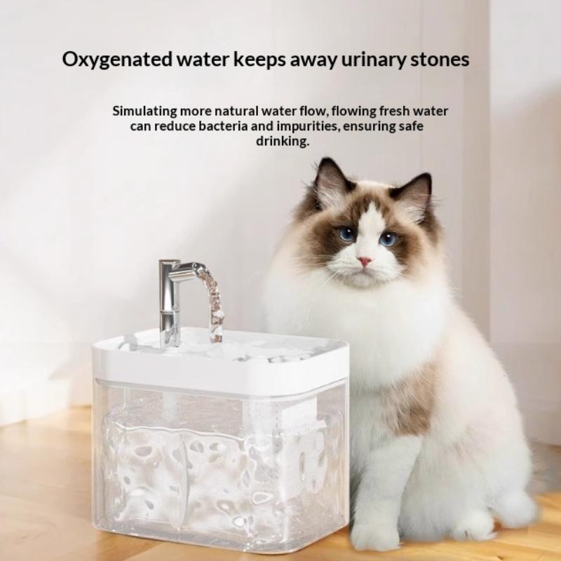 Automatic Pet Dog Cat Water Dispenser Fountain Pet Dog Cat Water Loop Mute Pump Smart Pet Bowl 1.5L