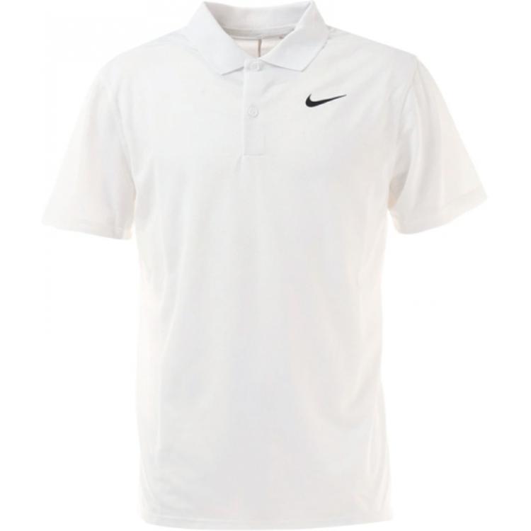 Nike Повседневная дышащая однотонная рубашка-поло для гольфа с коротким рукавом, мужские топы белого цвета DH0827-100