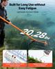 Lake Weed Roller, 3.66 m Lake & Pond Weed Removal Tool, Muck Razer Aquatic & Sludge Tiller, Rid Roots and Muck Buildup, 9 Preassembled Galvanized Iron
