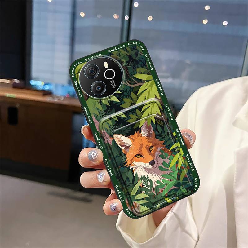 TPU Full Wrap Phone Case For Blackview Shark8/Oscal Tiger12 Card Slot Cartoon Silicone Cover Soft Case Anti-knock Cute