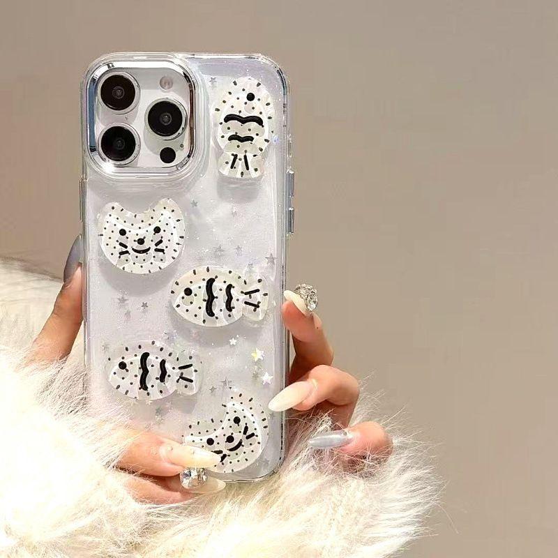 Кот-рыба подходит для чехла для мобильного телефона Huawei nova13, милый трехмерный Эпоксидный креативный защитный чехол в стиле ins для Honor 300.