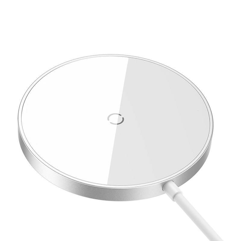 Magnetyczna Ładowarka Indukcyjna Baseus Simple Mini3 15W (Srebrna)